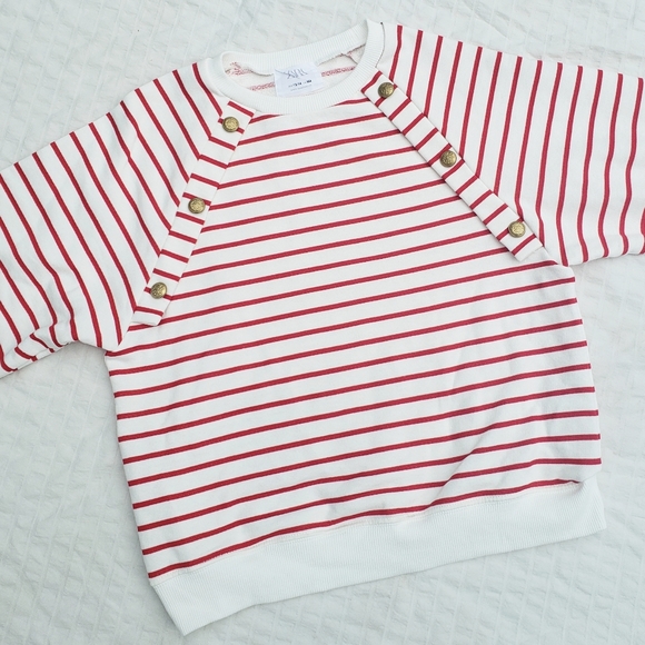 Zara Red Striped Sweater - Picture 2 of 3